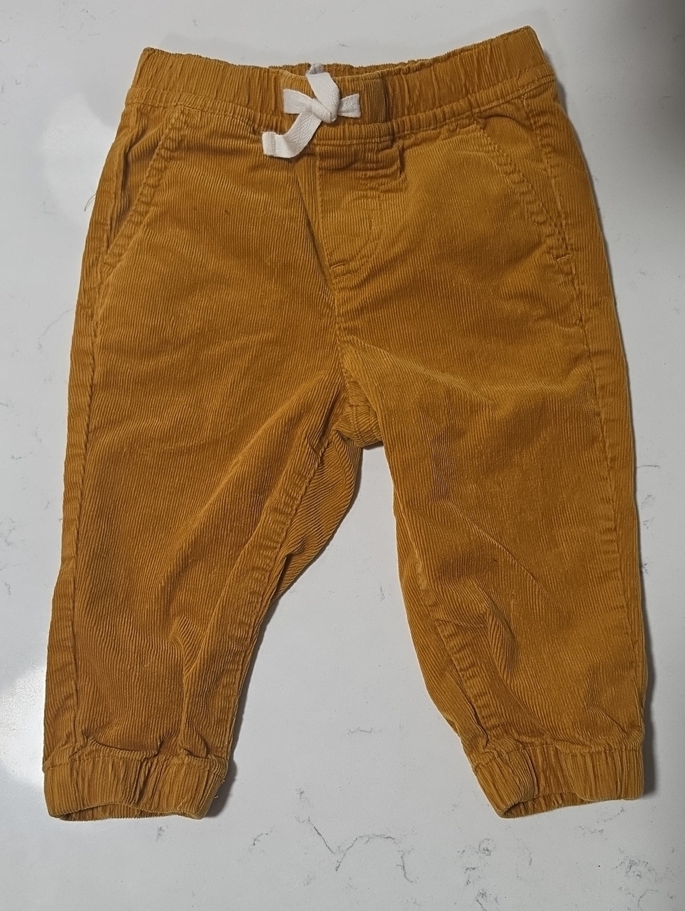 Janie and Jack Mustard Corduroy Joggers